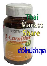 Vistra L-carnitine 500 mg. Plus 3L 30เม็ด 